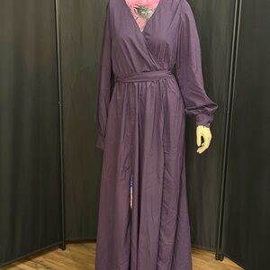 Purple Long Sleeve Maxi Dress